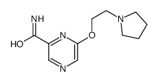 6-(2-pyrrolidin-1-ylethoxy)pyrazine-2-carboxamide结构式