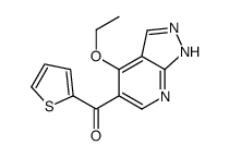 (4-ethoxy-1H-pyrazolo[3,4-b]pyridin-5-yl)-thiophen-2-ylmethanone结构式