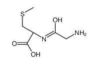 (2R)-2-[(2-aminoacetyl)amino]-3-methylsulfanylpropanoic acid结构式