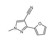 3-(furan-2-yl)-1-methylpyrazole-4-carbonitrile结构式