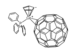 (η5-cyclopentadienyl)(η2-[60]fullerene)(triphenylphosphine)cobalt(I)结构式