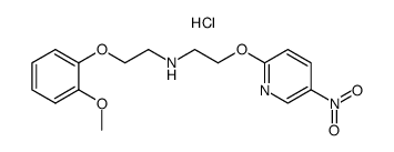 N-(5-nitro-2-pyridyloxy-ethyl (2))-o-methoxy-phenoxyethylamine hydrochloride结构式