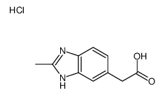 2-(2-methyl-3H-benzimidazol-5-yl)acetic acid,hydrochloride结构式