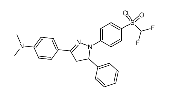 4-[1-(4-difluoromethanesulfonyl-phenyl)-5-phenyl-4,5-dihydro-1H-pyrazol-3-yl]-N,N-dimethyl-aniline Structure