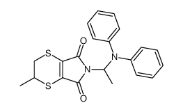 6-(1-diphenylamino-ethyl)-2-methyl-2,3-dihydro-[1,4]dithiino[2,3-c]pyrrole-5,7-dione结构式