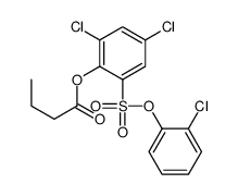 [2,4-dichloro-6-(2-chlorophenoxy)sulfonylphenyl] butanoate结构式