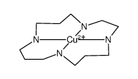 (1,4,8,12-tetraazacyclopentadecane)copper(II) ion结构式