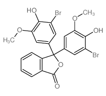 3,3-bis(3-bromo-4-hydroxy-5-methoxy-phenyl)isobenzofuran-1-one structure