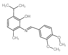 Phenol,2-[[(3,4-dimethoxyphenyl)methylene]amino]-3-methyl-6-(1-methylethyl)-结构式