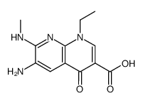 6-amino-1-ethyl-7-methylamino-1,4-dihydro-4-oxo-1,8-naphthyridine-3-carboxylic acid Structure