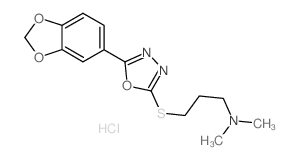 1-Propanamine,3-[[5-(1,3-benzodioxol-5-yl)-1,3,4-oxadiazol-2-yl]thio]-N,N-dimethyl-,hydrochloride (1:1) picture