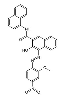 3-hydroxy-4-[(2-methoxy-4-nitrophenyl)azo]-N-naphthylnaphthalene-2-carboxamide结构式