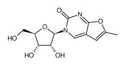 5-methyl-1-(β-D-ribofuranosyl)furo[2,3-d]pyrimidin-2(1H)-one Structure