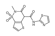 3,4-dihydro-2-methyl-3-oxo-4-(2-thiazolyl-carbamoyl)-2H-thieno[2,3-e]1,2-thiazine, 1,1-dioxide结构式