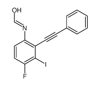 N-[4-fluoro-3-iodo-2-(2-phenylethynyl)phenyl]formamide结构式