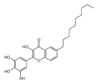 6-decyl-3-hydroxy-2-(3,4,5-trihydroxyphenyl)chromen-4-one Structure