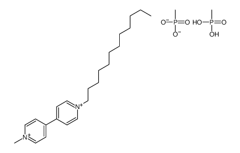 1-dodecyl-4-(1-methylpyridin-1-ium-4-yl)pyridin-1-ium,methyl-dioxido-oxo-λ5-phosphane,methylphosphonic acid结构式