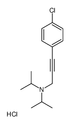 3-(4-chlorophenyl)-N,N-di(propan-2-yl)prop-2-yn-1-amine,hydrochloride Structure