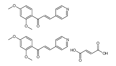 (E)-but-2-enedioic acid,(Z)-1-(2,4-dimethoxyphenyl)-3-pyridin-4-ylprop-2-en-1-one结构式