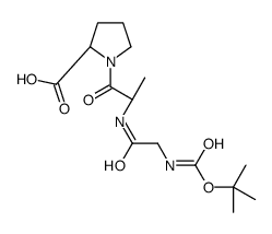 (2S)-1-[(2R)-2-[[2-[(2-methylpropan-2-yl)oxycarbonylamino]acetyl]amino]propanoyl]pyrrolidine-2-carboxylic acid Structure