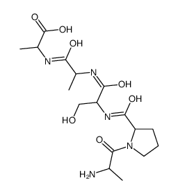 (2S)-2-[[(2S)-2-[[(2S)-2-[[(2S)-1-[(2S)-2-aminopropanoyl]pyrrolidine-2-carbonyl]amino]-3-hydroxypropanoyl]amino]propanoyl]amino]propanoic acid Structure