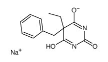 5-Benzyl-5-ethyl-2-sodiooxy-4,6(1H,5H)-pyrimidinedione结构式