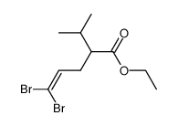 ethyl 2-isopropyl-5,5-dibromo pent-4-enoate Structure