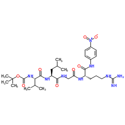 Boc-Val-Leu-Gly-Arg-pNA acetate salt结构式