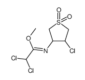 2,2-dichloro-N-(4-chloro-1,1-dioxo-tetrahydro-1λ6-[3]thienyl)-acetimidic acid methyl ester结构式