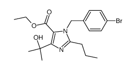 3-(4-Bromo-benzyl)-5-(1-hydroxy-1-methyl-ethyl)-2-propyl-3H-imidazol-4-carboxylic acid ethyl ester Structure