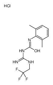 1-(2,6-dimethylphenyl)-3-[N'-(2,2,2-trifluoroethyl)carbamimidoyl]urea,hydrochloride结构式