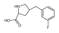 (2S,4S)-4-[(3-fluorophenyl)methyl]pyrrolidine-2-carboxylic acid结构式