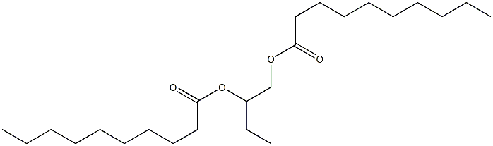 Decanoic acid, 1-ethyl-1,2 ethanediyl ester Structure