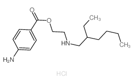 Ethanol,2-[(2-ethylhexyl)amino]-, 1-(4-aminobenzoate), hydrochloride (1:1)结构式
