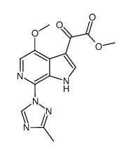 1H-Pyrrolo[2,3-c]pyridine-3-acetic acid, 4-Methoxy-7-(3-Methyl-1H-1,2,4-triazol-1-yl)-α-oxo-, Methyl ester Structure