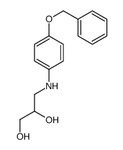 3-(4-phenylmethoxyanilino)propane-1,2-diol结构式