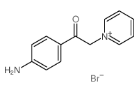 Pyridinium,1-[2-(4-aminophenyl)-2-oxoethyl]-, bromide (1:1)结构式