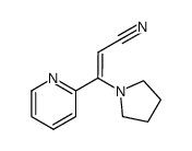 2-Propenenitrile,3-(2-pyridinyl)-3-(1-pyrrolidinyl)-(9CI) Structure