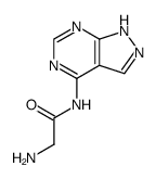 glycine 1(2)H-pyrazolo[3,4-d]pyrimidin-4-ylamide结构式