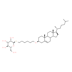 6-(5-cholesten-3 beta-yloxy)hexyl-1-thio-alpha-D-mannopyranoside Structure