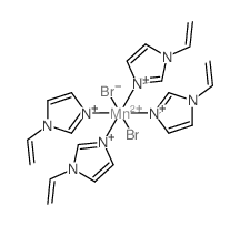 Manganese,dibromotetrakis(1-ethenyl-1H-imidazole-N3)-, (OC-6-12)- (9CI) Structure