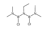 1-chloro-N-(chloro(dimethylamino)boranyl)-N-ethyl-N',N'-dimethylboranediamine结构式