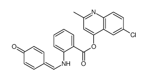 (6-chloro-2-methylquinolin-4-yl) 2-[(4-oxocyclohexa-2,5-dien-1-ylidene)methylamino]benzoate Structure