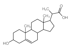 Pregn-5-ene-20-carboxylicacid, 3-hydroxy-, (3b)- (9CI)结构式