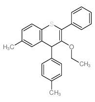 4H-1-Benzothiopyran,3-ethoxy-6-methyl-4-(4-methylphenyl)-2-phenyl- picture
