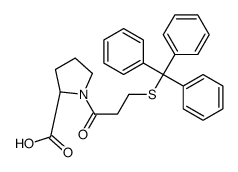 (2S)-1-(3-tritylsulfanylpropanoyl)pyrrolidine-2-carboxylic acid结构式