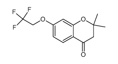 2,2-Dimethyl-7-(2,2,2-trifluoro-ethoxy)-chroman-4-one结构式