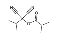 1,1-dicyano-2-methylpropyl isobutyrate Structure