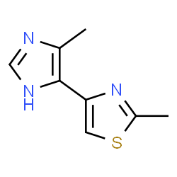 Thiazole,2-methyl-4-(4-methyl-5-imidazolyl)- (4CI)结构式