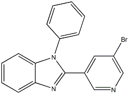 2-(5-bromopyridin-3-yl)-1-phenyl-1H-benzo[d]imidazole结构式